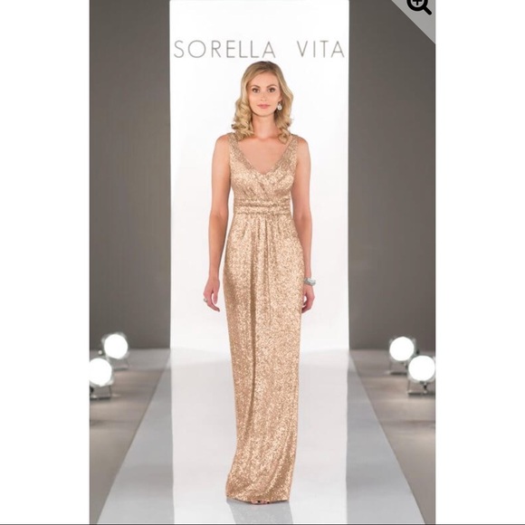 sorella vita gold sequin dress